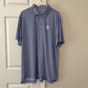Draddy Sport Men's Blue Striped Polo Shirt - XL